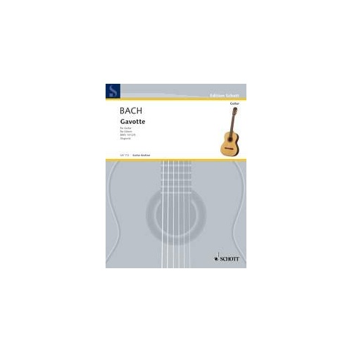 Bach - Gavotte in E Major BWV 1012 for Guitar by Schott Music, 2 Pages