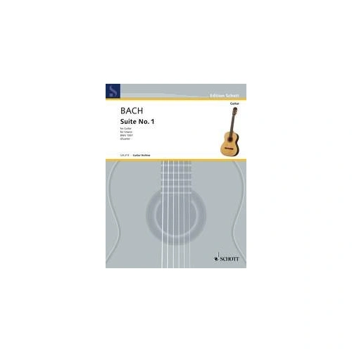 Bach - Suite No 1 BWV 1007 for Guitar, Arranged by Schott Music, 10 Pages