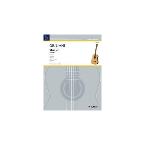 Giuliani Studies Vol 1 Op 1A for Left & Right Hand Guitar, 36 Pages, Schott Music