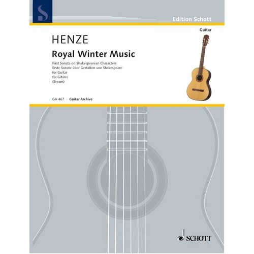 Henze - Royal Winter Music Sonata No 1 for Guitar, 35 Pages, Published by Schott Music
