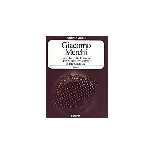 Merchi Four Duets Op. 3 for Guitar - Schott Music, 44 Pages, Guitar Duet