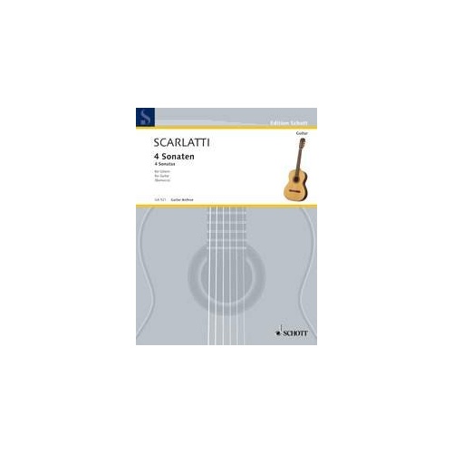 Scarlatti - 4 Sonatas for Guitar K292, K380, K208, K209 by Manuel Barrueco, Schott Music, 16 Pages