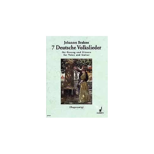 Brahms - 7 Deutsche Volkslieder for High Voice and Guitar