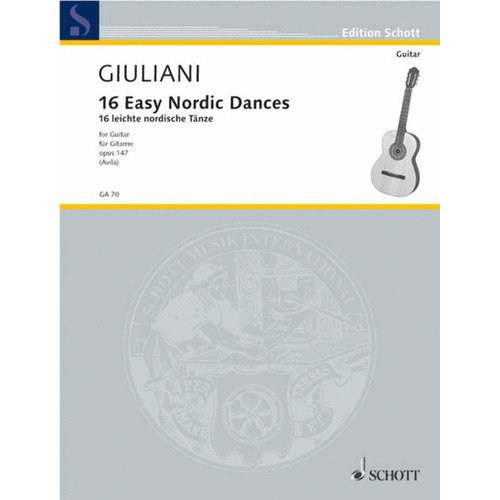 Easy Dances Of Norway 16 Op 147 Guitar Book