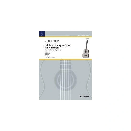 Kueffner Easy Studies for Beginners for 2 Guitars - Guitar Duet, 40 Pages, Schott Music