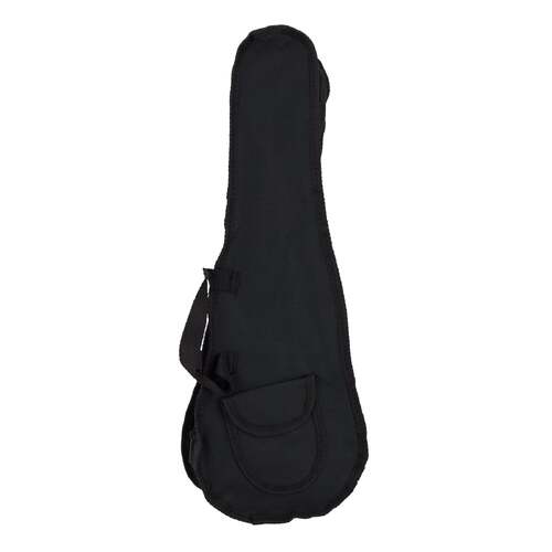 Sanchez Soprano Ukulele Gig Bag with Front Pocket and Dual Carry Handles - Black Nylon