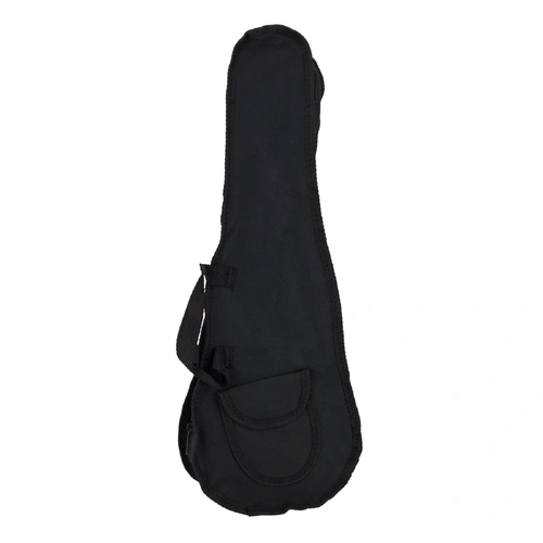 Sanchez Soprano Ukulele Gig Bag Black Nylon with Storage Pocket and Dual Carry Handles