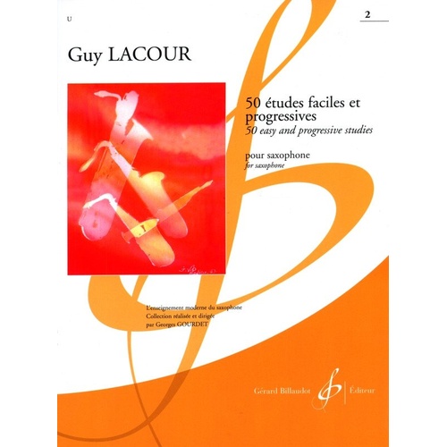LACOUR 50 Easy and Progressive Studies Vol. 2 for Saxophone