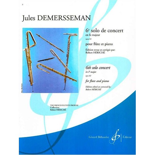 Concert Solo No 6 Op 82 Fa Major Flute/Piano (Softcover Book)