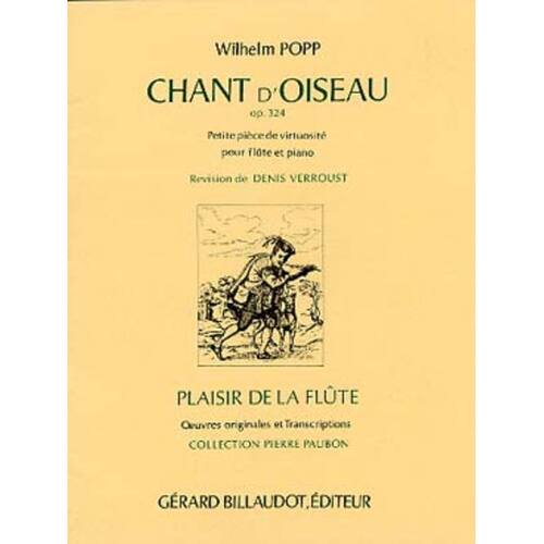 Popp - Chant Doiseau Op 324 Flute/Piano (Softcover Book)