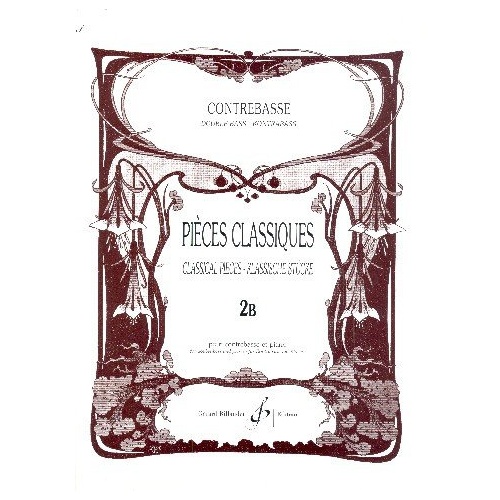 Classical Pieces Vol 2B for Double Bass & Piano by Bernard Salles, Gerard Billaudot Editeur, 1 page