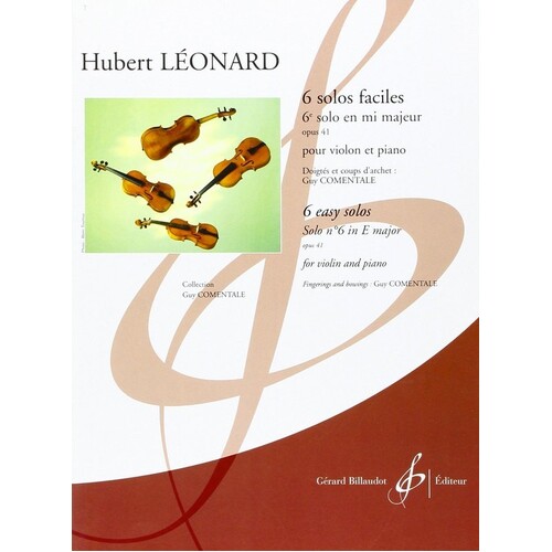 Leonard - Solo Op 41 No 6 Violin/Piano (Softcover Book)