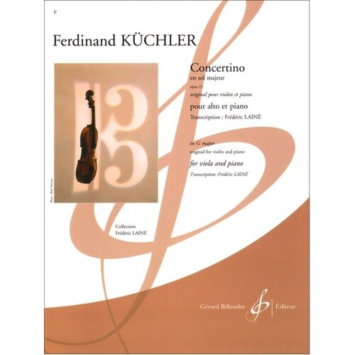 Kuchler - Concertino G Maj Op 15 Viola/Piano (Softcover Book)