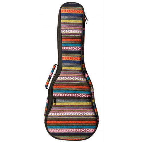 On Stage Deluxe Concert Ukulele Bag in Multi-Colour Striped Design