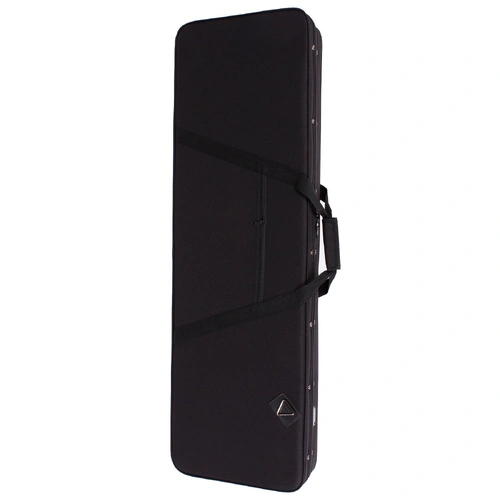 Fretz Rectangular Electric Bass Guitar Polyfoam Case - Black, Lightweight with Padded Handles and Removable Straps