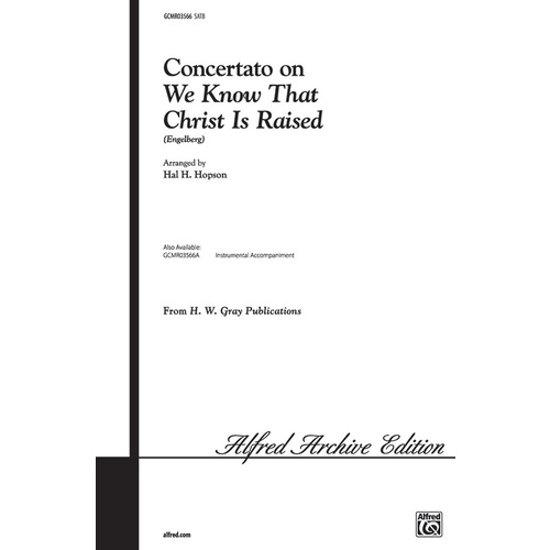 Concertato We Know That Christ SATB