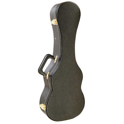 On Stage Tenor Ukulele Hardcase - Black Hardshell with Plush Interior and Accessory Compartment