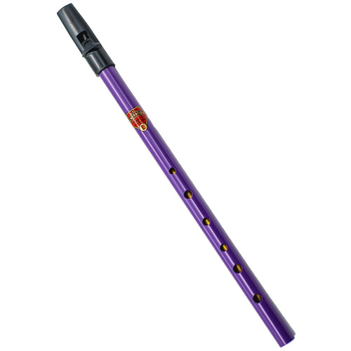 Generation Aurora Violet Penny Whistle (D) - Flageolet, Black Plastic Mouthpiece, 50.3g, 284x57x21 mm