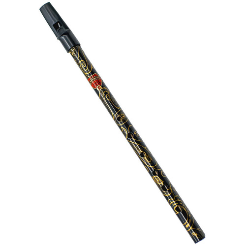 Generation Boho Designer English Tin Penny Whistle in Kerouac Black (D)