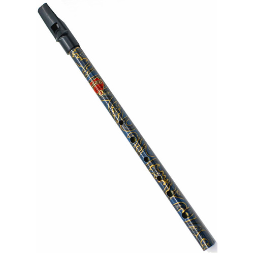 Generation Boho Designer English Tin Penny Whistle - Bohemian Blue (D)