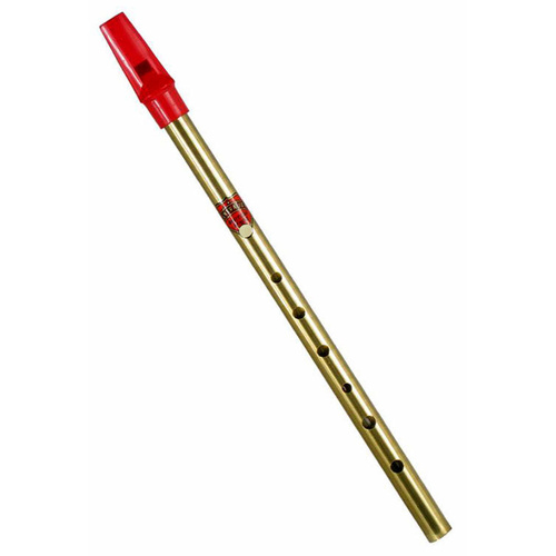 Original Generation Brass Flageolet in F Key, Nickel Plated Finish, Hygienic Plastic Mouthpiece, Accurately Tuned, Easy Response