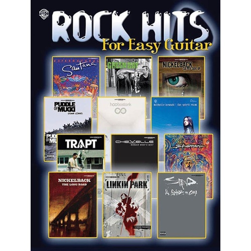 Rock Hits For Easy Guitar TAB Book