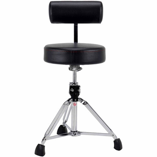 Gibraltar 9600 Series Drum Throne with Round Seat, Adjustable Backrest, and Memory Foam Cushion
