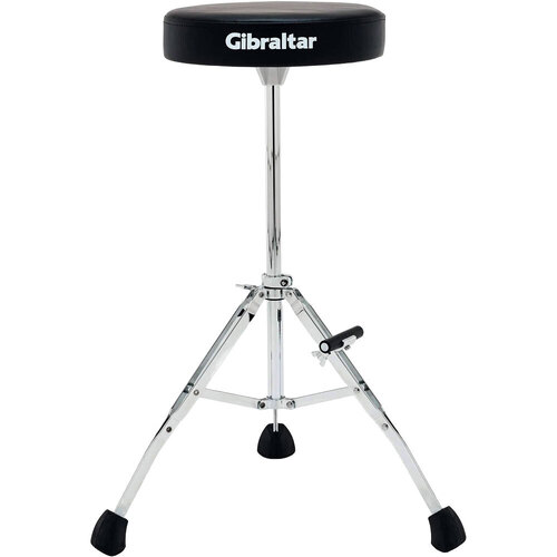 Gibraltar Tall Performance Round Drum Throne with Adjustable Footrest, 31" Fixed Height, 13" Seat Diameter, Tripod Memory Lock