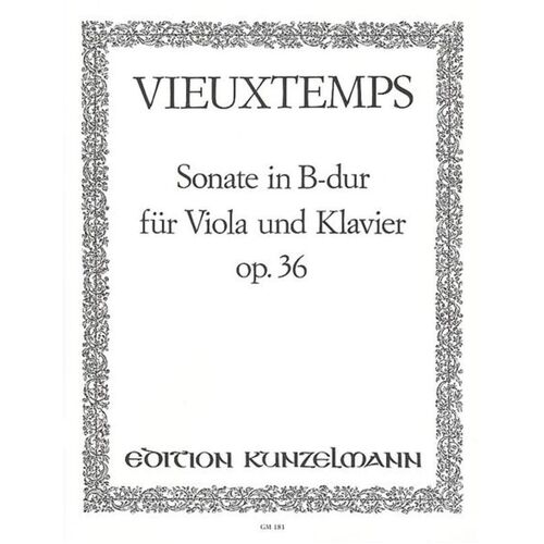 Sonata B Flat Op 36 Viola Piano Book