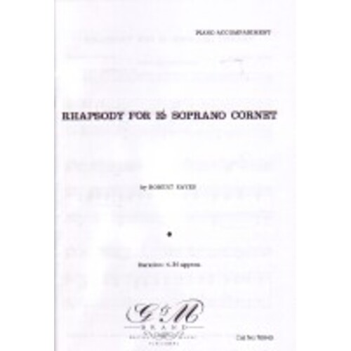 Rhapsody Soprano Cornet E Flat/Piano Book