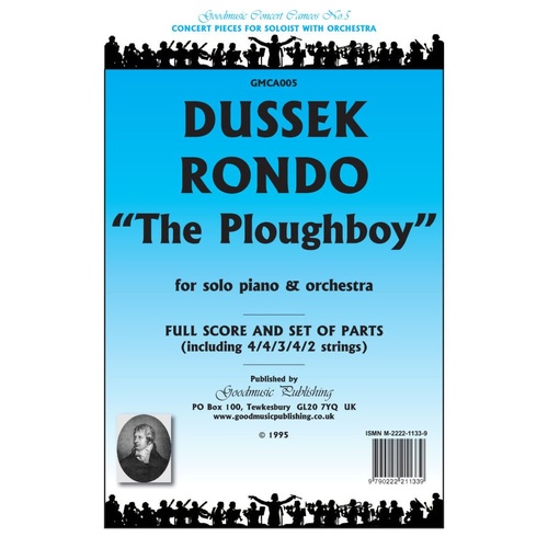 Rondo "The Ploughboy" for Solo Piano and Orchestra SC/PTS by Jan Ladislav Dussek