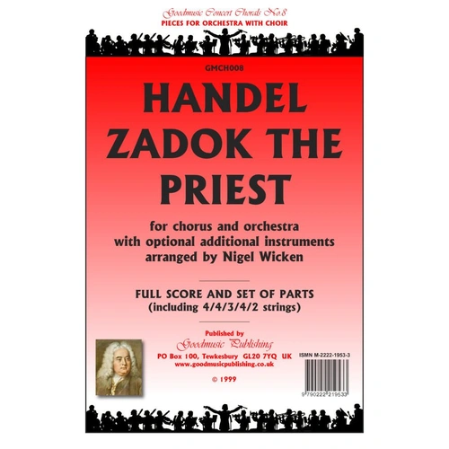 Zadok The Priest for Chorus and Orchestra Full Score with Parts