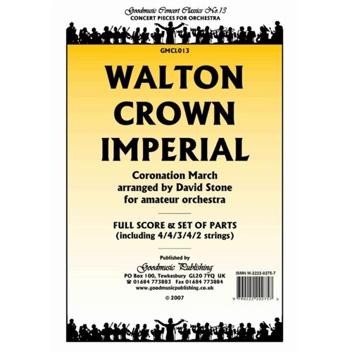 Crown Imperial For Orchestra Score/Parts Book