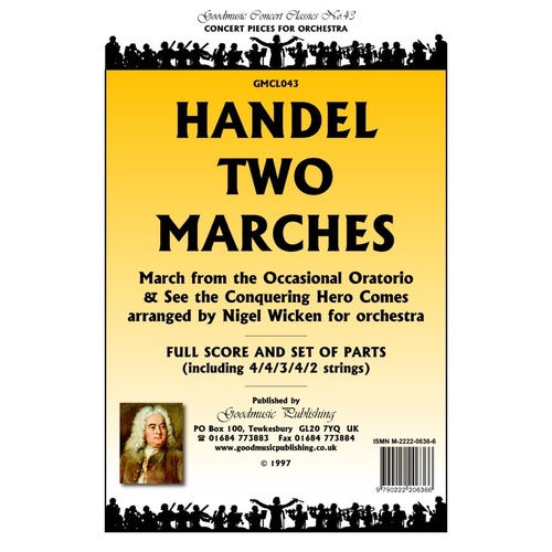 Handel - Two Marches for Orchestra SC/PTS