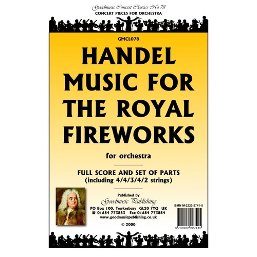 Music for the Royal Fireworks for Orchestra - George Frideric Handel - Goodmusic - 1 Page Score/Parts