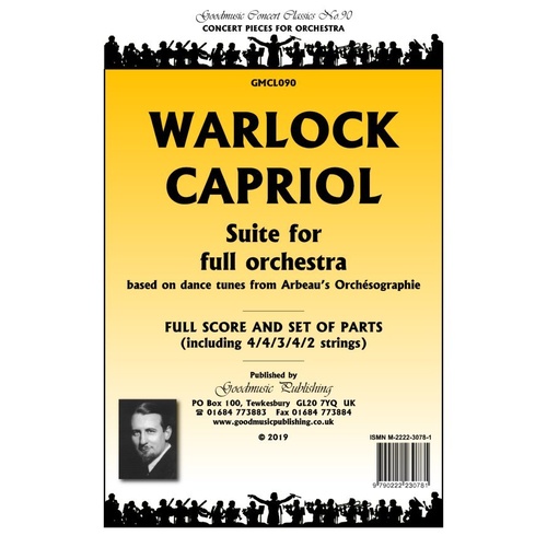 Capriol Suite for Full Orchestra by Peter Warlock