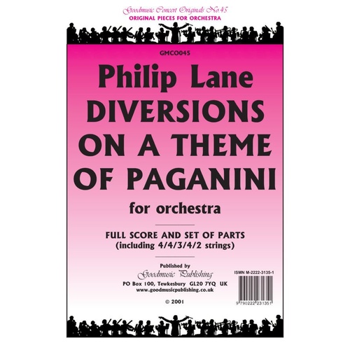 Diversions on a Theme of Paganini for Orchestra SC/Pts