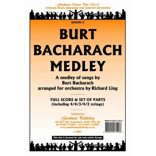 Burt Bacharach Medley for Orchestra SC/PTs