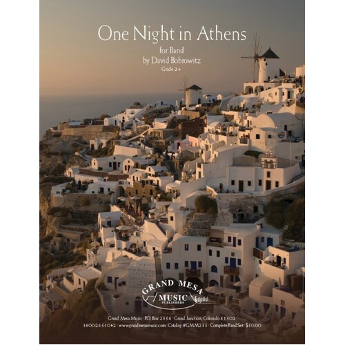 One Night In Athens Concert Band 2 Score Only (Music Score) Book