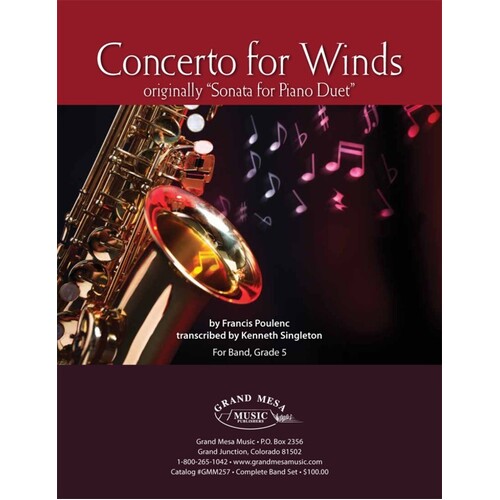 Concerto For Winds Concert Band 5 Score/Parts Book