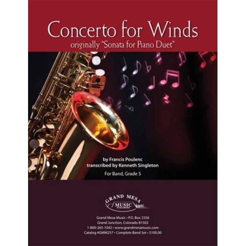 Concerto For Winds Concert Band 5 Score Only (Music Score) Book