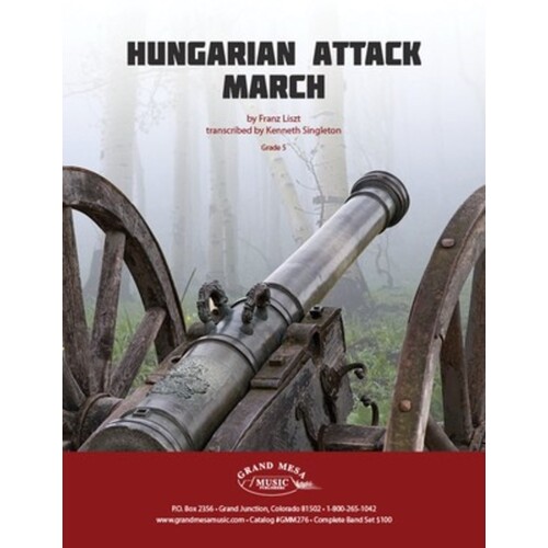 Hungarian Attack March Concert Band 5 Score Only (Music Score) Book