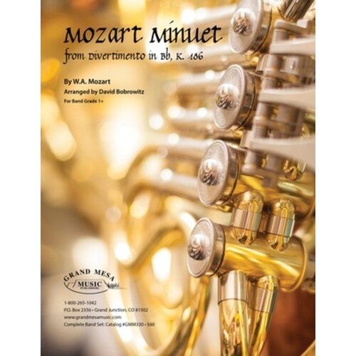 Mozart Minuet Concert Band 1 Score Only (Music Score) Book