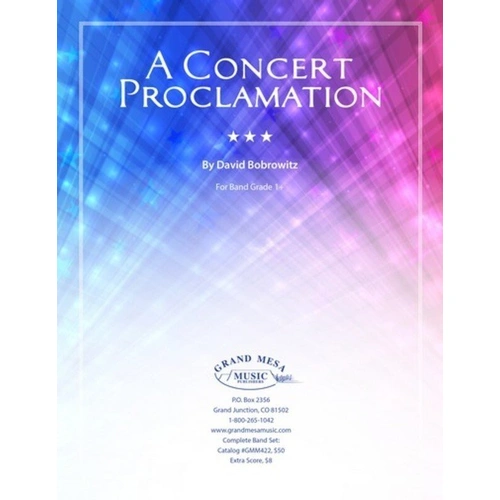 A Concert Proclamation CB1.5 SC/PTS by David Bobrowitz - Spring Dances Composition