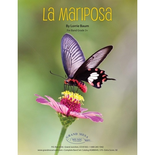 La Mariposa CB3.5 SC/PTS by Lorrie Baum for Concert Band - Grand Mesa Music