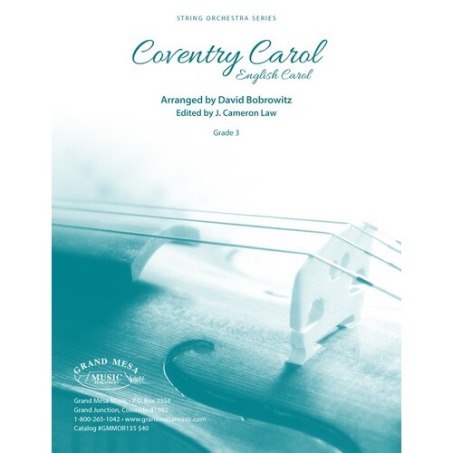 Coventry Carol So3 Score/Parts Book
