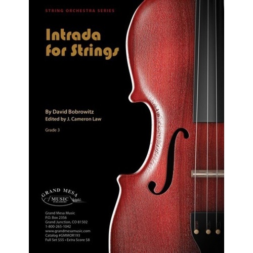 Intrada for Strings for String Orchestra SO3 SC/PTS by David Bobrowitz