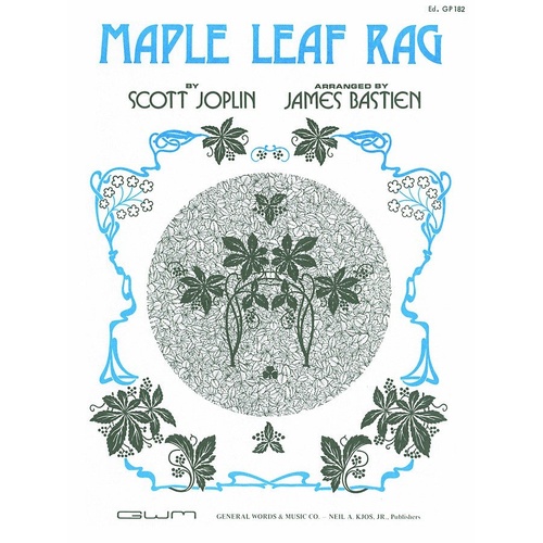 Maple Leaf Rag Simplified Arrangement by Bastien, Edition GP182, Level 4, Piano, 8 Pages, Publisher: Neil A. Kjos Music Company