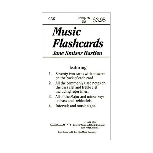 James Bastien Theory Flash Cards by Neil A. Kjos Music Company - 72 Pages