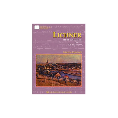 Lichner Three Sonatinas Opus 49 for Piano, 32 Pages, Published by Neil A. Kjos Music Company
